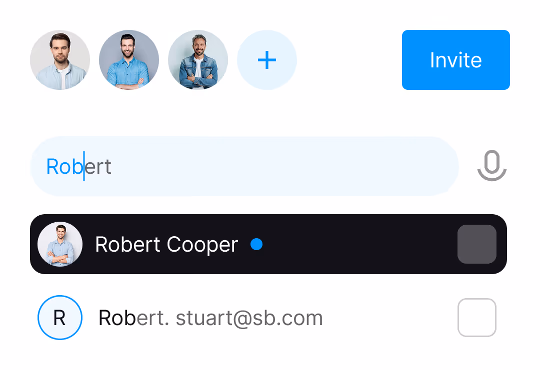Chat conversation where George Alan invites Evan to lunch; Evan replies he is busy with work and can't join; George is typing a response.